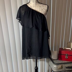 Torrid Black One-Shoulder Blouse